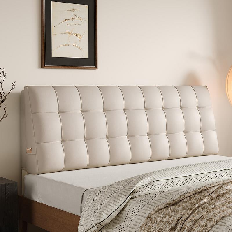 撞LDX猫软抓皮三角床头靠垫包加厚榻米大靠背无榻床头改造防大靠