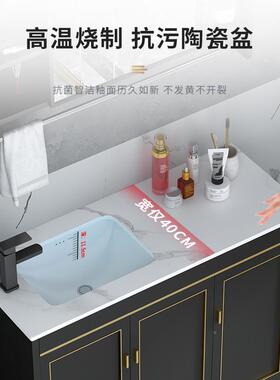 小户组型落地Y21920式洗手盆柜合岩阳板一体漱洗台盆卫生间台窄长