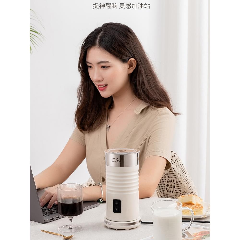 zio奶泡机全自DNQ-801打奶器电动冷g商用咖啡机拉花加热牛奶动打