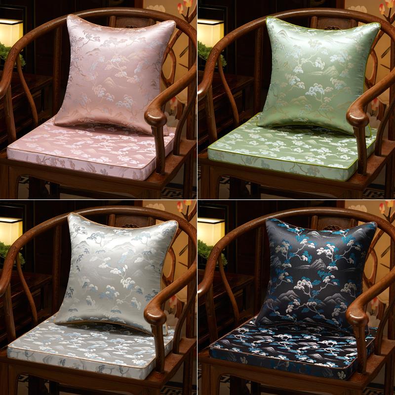 垫香榭人家中式椅子坐垫圈椅太师椅茶桌餐椅凳木子防滑海绵乳胶座