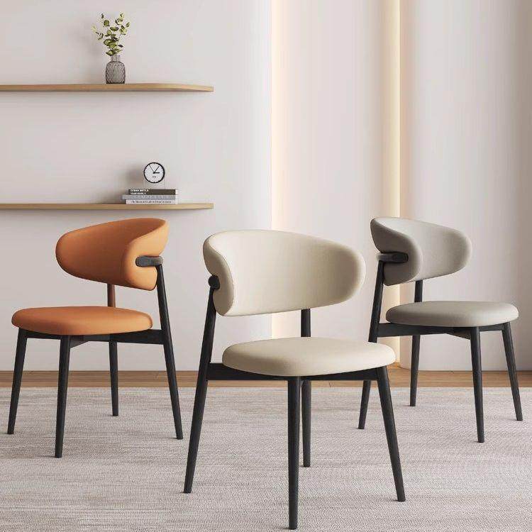 北欧现代简约实木餐椅凳家用实木椅子书桌椅意式轻奢设计师靠背椅