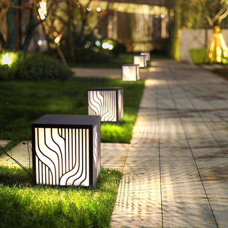 LED草坪灯现代中式简约条纹方形柱头灯小区商业街防水厂家,家装灯饰光源,道路灯具/智慧路灯/智慧灯杆,淘宝优惠券,粉丝福利购,淘宝优惠卷