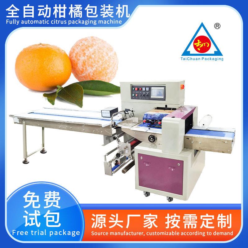 全自动枕式水果包装机橘子柑橘脐橙子塑料袋装机蔬菜保鲜包装机