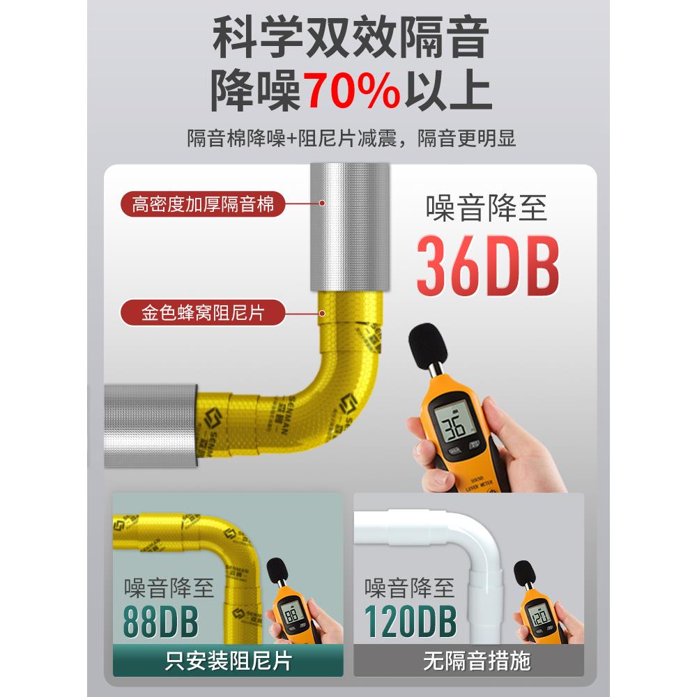 隔音包卫间下水管道隔音音棉超强消音棉排水管阻尼片吸森曼（基自