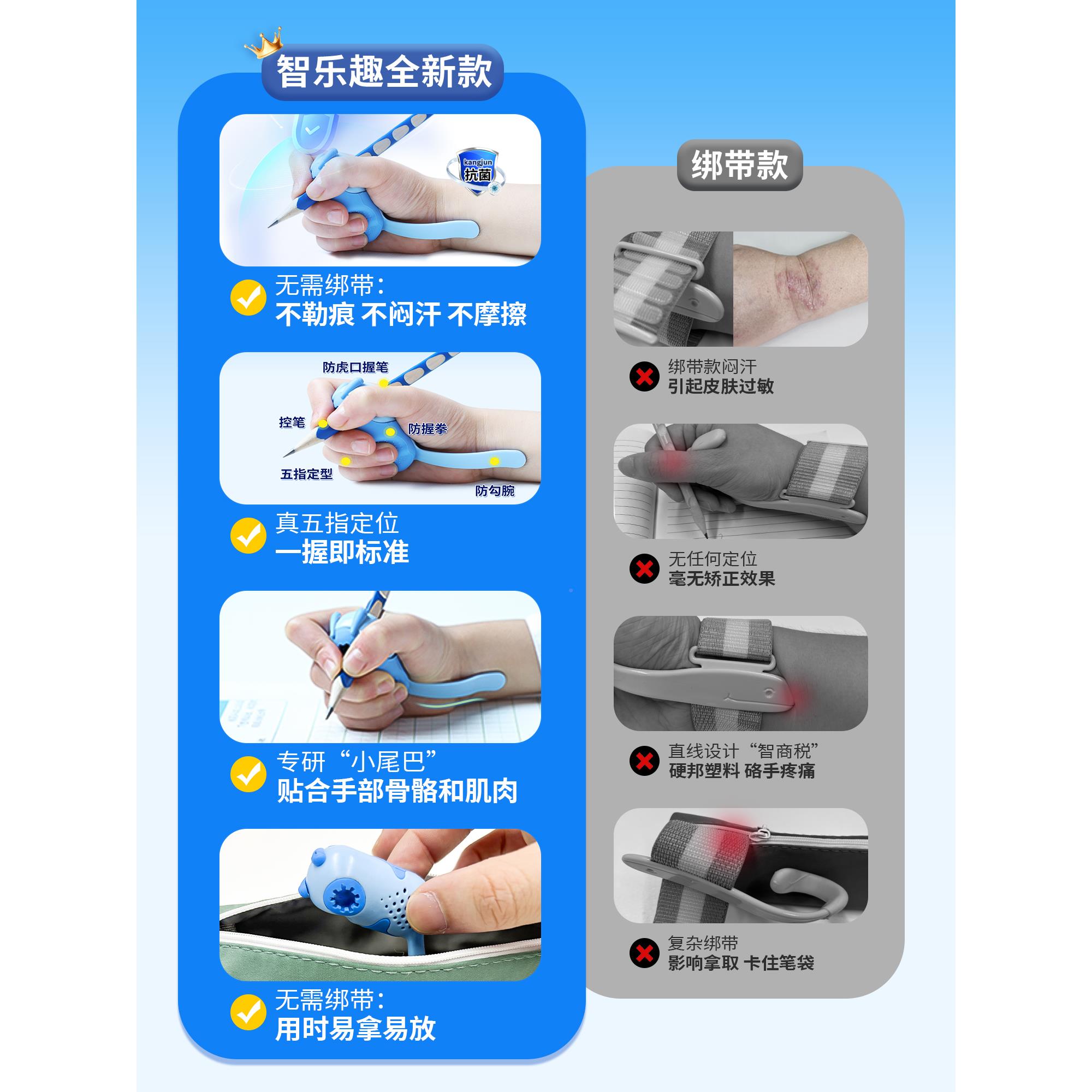 幼儿园防勾腕握笔矫正小学生初学者握笔器字笔套铅笔纠正控写姿RN