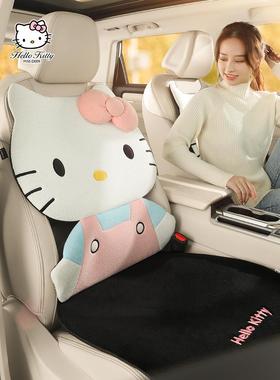 He通ll车okitt垫y汽车坐垫女神款可爱座冬季用座KT异形坐椅座套女