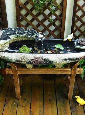 庭院水景SZN山流水摆件假环水户外阳台养鱼循池造景花园布景置鱼