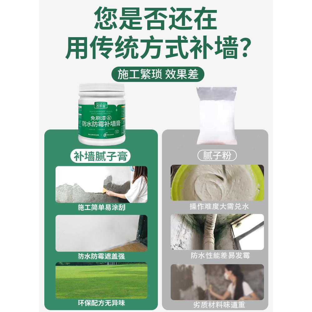 补墙古乐居膏腻墙子粉家用内面墙修补白色墙体刮大白防水防霉料涂