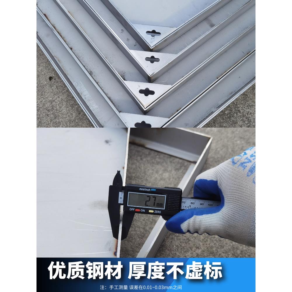 不锈钢井盖方形形下隐水院道窨井盖阴井盖庭下污水水雨水沟冠诺格