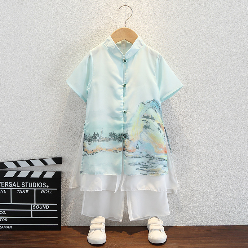 儿童汉服男童中国风春季古风新款女童六一古装演出服唐装园服班服,童装/婴儿装/亲子装,唐装,淘宝优惠券,粉丝福利购,淘宝优惠卷