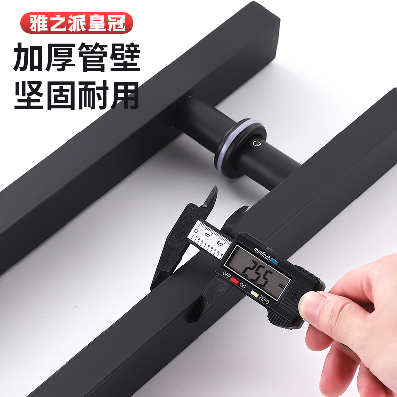 加厚玻璃门拉手不锈钢大门把手木门有框门扶手方管圆管拉手推拉门