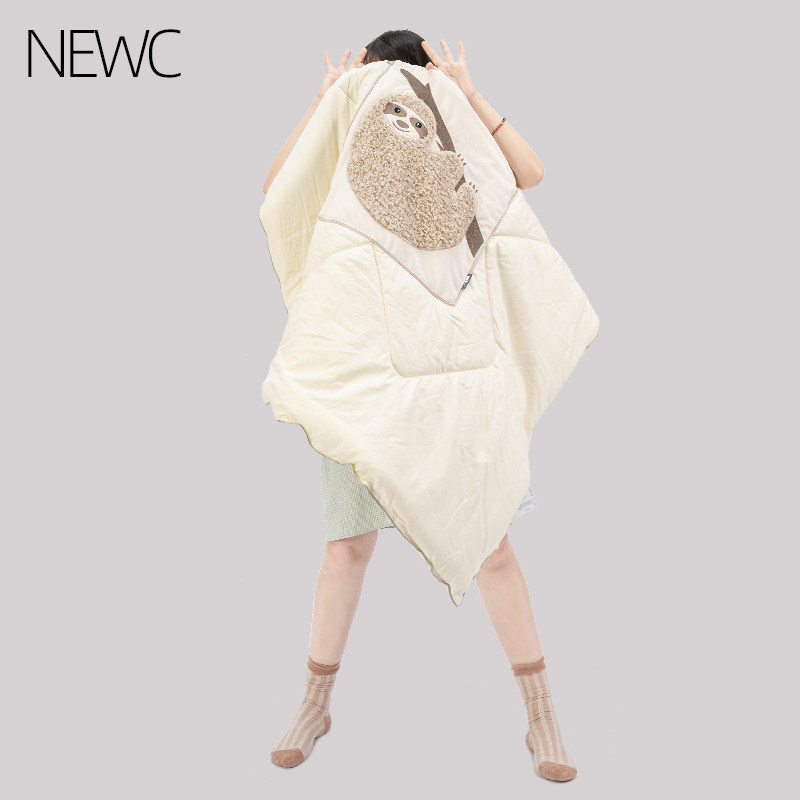 新宸优品 可爱卡通树懒纯棉抱枕被子两用办公室午睡女生睡觉靠枕