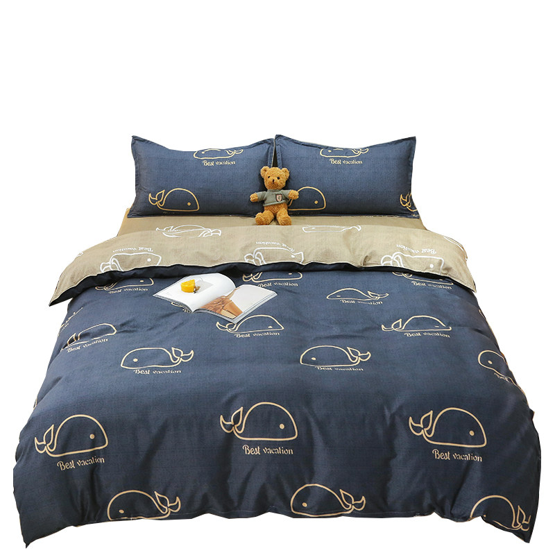 被套单件150x200x230宿舍单人磨毛牀单被罩三件套非全棉纯棉被单