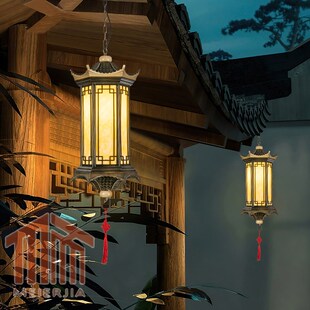 户外中式仿古灯笼吊灯庭院廊架宫廷凉亭过道长廊大门阳台防水灯具