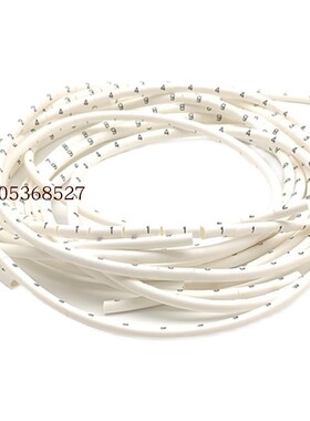 号码管pvc线号管线号打码机套管白色内齿梅花电工电线套管编码管