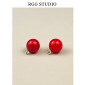 旗袍汉服装 大红色圆珠子纽扣高亮圆形脚扣女上衣衬衫 毛衣开衫 饰扣