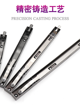 加长暗装插销304不锈钢枪灰色天地插销子母门双开门木门大门插销