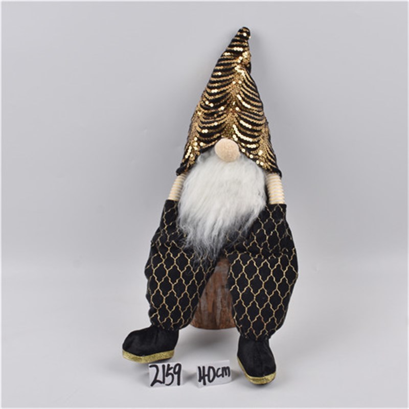 圣诞装饰品布艺圣诞老人站姿坐姿摆件橱窗场景布置无脸老公公摆饰