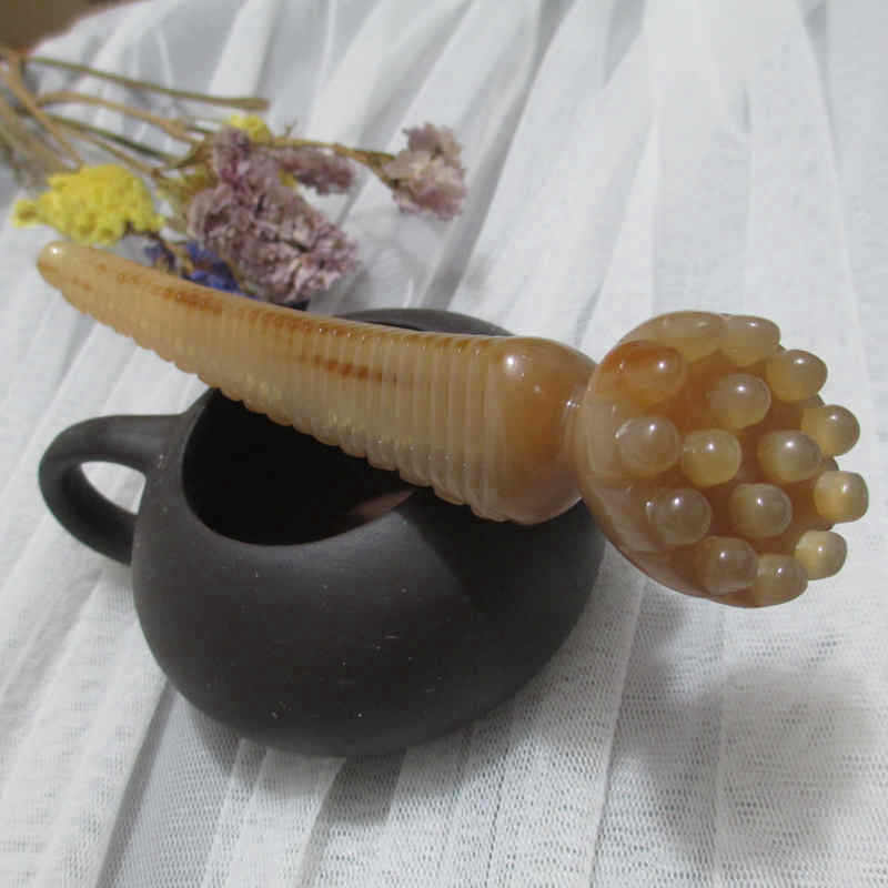 拨筋棒牛角莲蓬经络棒脸部专用穴位按摩器眼霜导入棒面部拔筋棒女