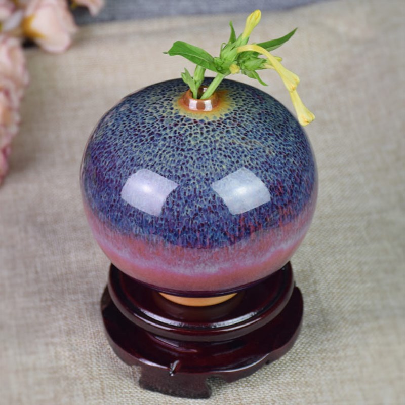 河南禹州御景钧瓷 豆豆壶水滴瓶 居家办公室装饰艺术精品花插摆件
