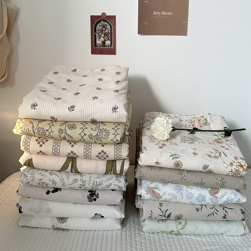 法式碎花全棉单品被套 纯棉床品单件被罩200X230cm简约单双人被单