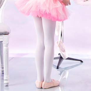 儿童舞蹈袜专用袜子春夏款跳舞连裤袜女童夏季薄款白色打底裤丝袜
