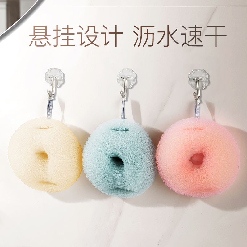 沐浴球女超柔软浴花泡澡洗澡高档不散搓澡两用浴巾浴缸泡泡浴儿童