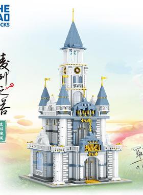 哲高00964凌冽之塔4906PCS小颗粒难度高拼装积木建筑模型摆件玩具