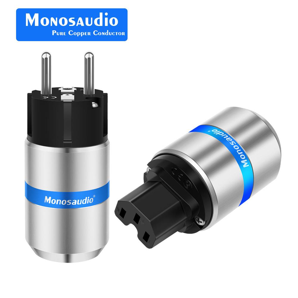 MonosaudioE106R/F106R99.99%纯铜镀铑电源插头超高品质插孔插头