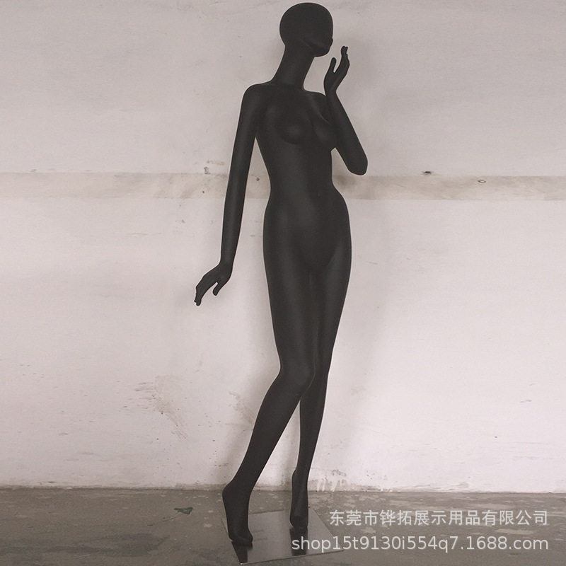哑黑系列女全身模特假人女装展示站模坐模橱窗陈列人台人偶假人体