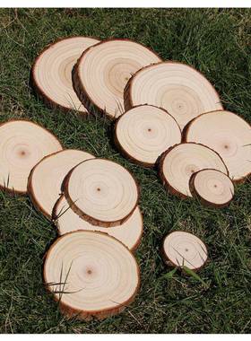 杉FEA木片手抛光年轮材松木片童创客儿木工工匠坊房耗材料包