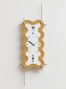 W5OZOOM屋准免打孔创意钟表厅挂墙时TYOS786钟2客0术2新款轻奢家