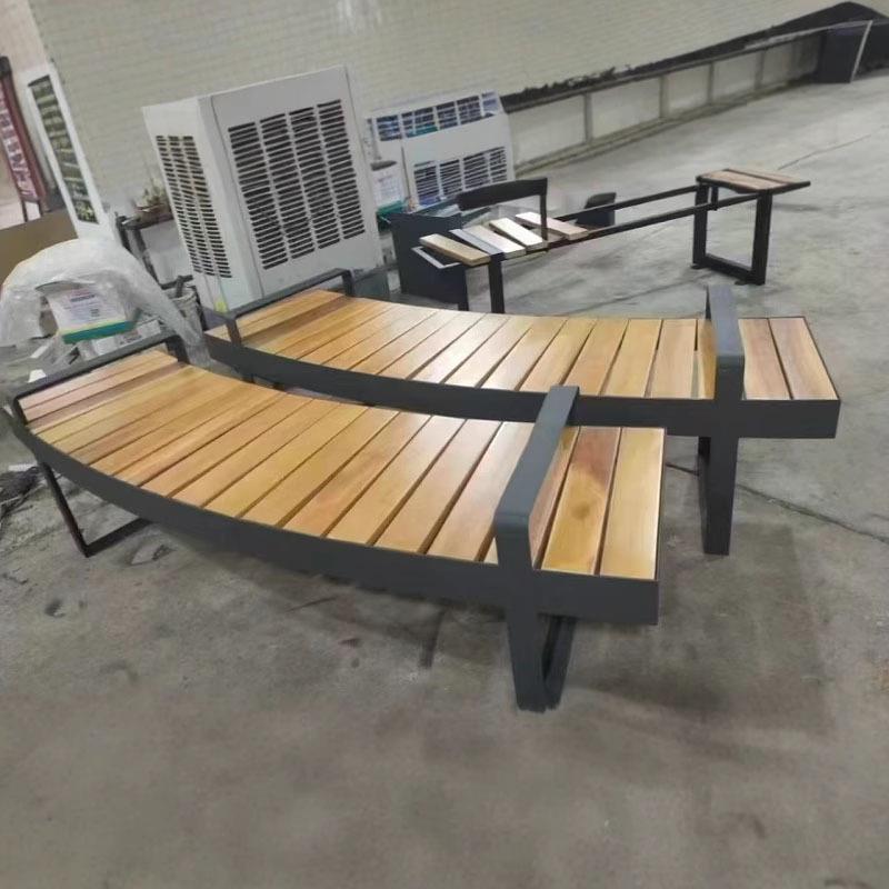 实木切SM01片椅户外场大堂景观座椅空间美陈花座坐池艺术异商形凳