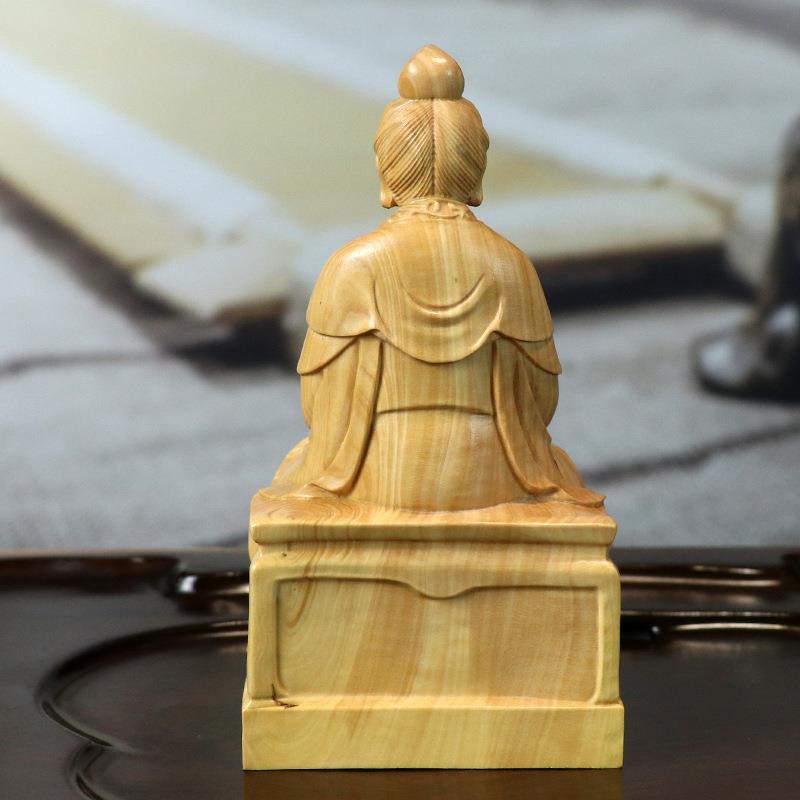 黄杨木雕泰山奶碧元君泰山圣奶母像像摆件霞家泰山奶奶居饰品工艺