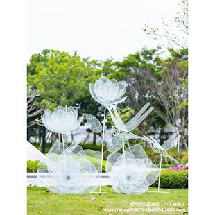 户外不锈坪钢镂空园蝶蒲公英花朵金属雕塑林草蝴动物铁艺麦太保装