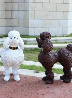 花VGX园雕仿真大狼金品毛犬摆件家居客厅庭院装饰工艺狗玻璃钢动