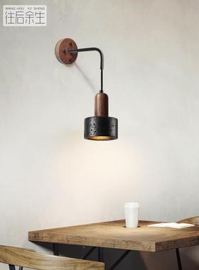 感黑色室床ltao7259头卧壁灯现代简约个中古设计师复创意性客厅墙