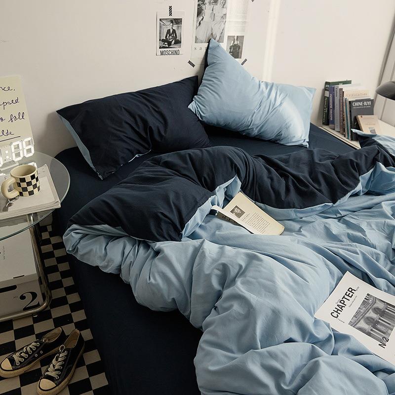 A类超软件糯婴棉儿裸睡水洗床单被套130四套可床