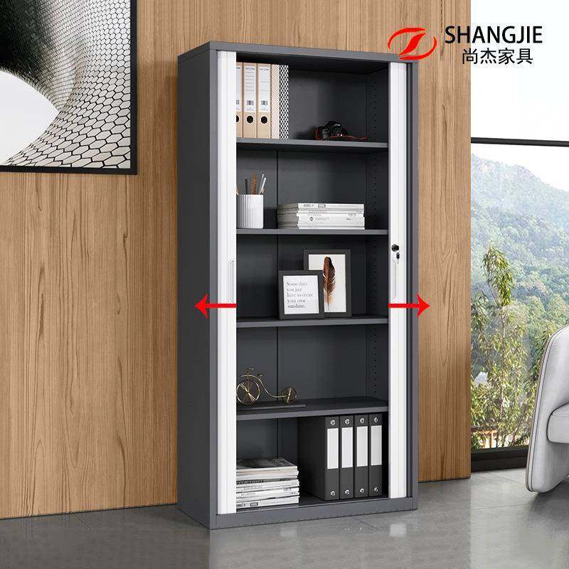 钢柜制文件带锁移门柜皮档案柜卷G511门更衣资铁料柜办公矮柜子