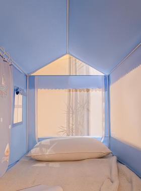 E全F769MJT8QF子4遮母床蚊帐儿童防摔底高低床上下床上下铺光床帘