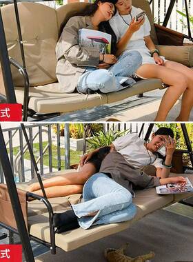 户外秋千阳光板摇椅室外休闲网红家用可可PUZ躺坐两用吊椅院吊庭