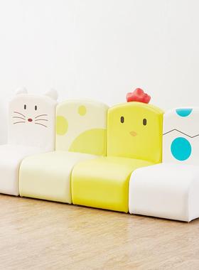 早教园13179组儿童卡通动物仙合人掌园沙发皮质靠背椅子幼儿软体