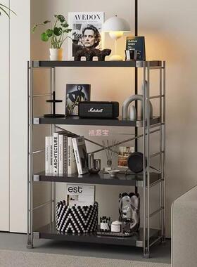 卧室客多厅层地纳架黑色风组合简落约阳台架层收架厨ZBY房书柜储