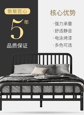 Tal铁济艺床欧27811双式加固加厚单人床出租现代简约房经型儿童铁