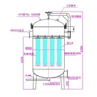 厂家直工EGQ吊环精密过滤器超大型工业化污水处理供柴油袋式滤滤