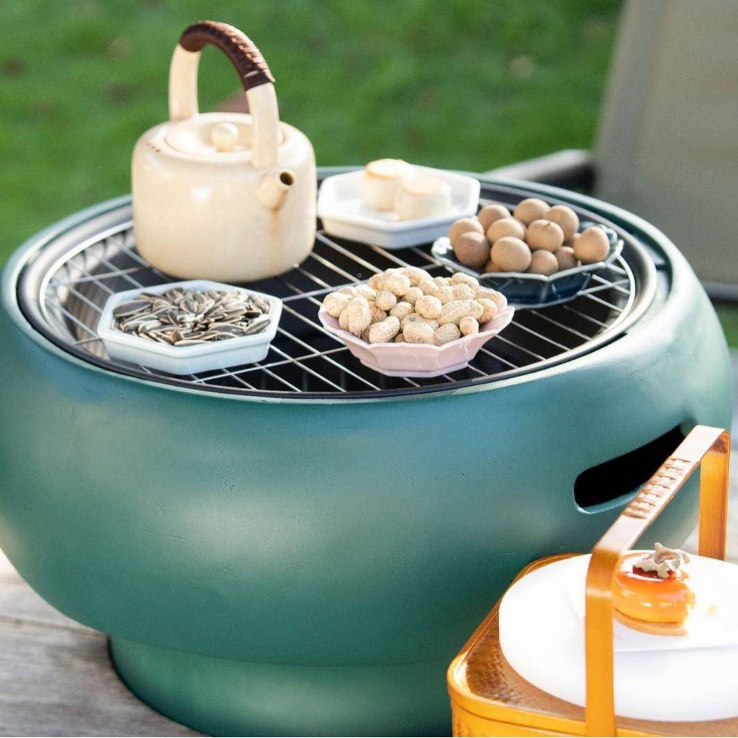 厂家直销炉围煮茶烤炉炭火烤烤室内家庭HR17501聚会户外聚茶会