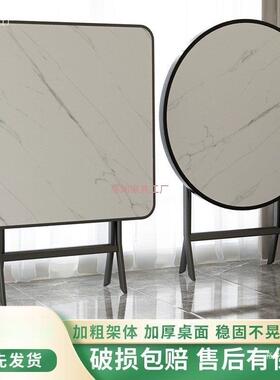 可折GNA叠桌子桌小户餐型吃饭做作圆桌出租房宿式舍业便携摆摊四