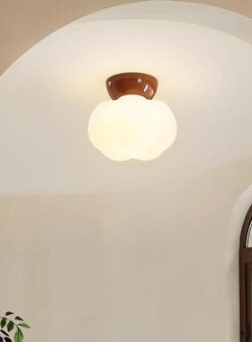 2025网红20738走廊过灯油风奶棉花吸法式吸顶道灯玄关阳台中古风