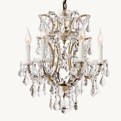 美式水晶全复古客33340厅厅吊玄关书房卧室灯家居屋复古风轻餐奢