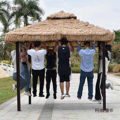 农家乐遮阳棚花园草露天雨棚民宿庭院棚亭凉室外活VVX动乘太凉茅